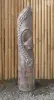 Artikelbild 2 des Artikels “Tiki Polynesische Statue aus Kokosnussholz, ca. 100cm hoch mit schwarz-weißer Farbe, Ø ca. 18-28 cm “